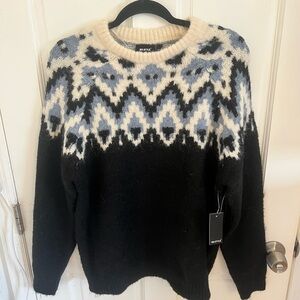 RD Style Cream and Black Knit Sweater
